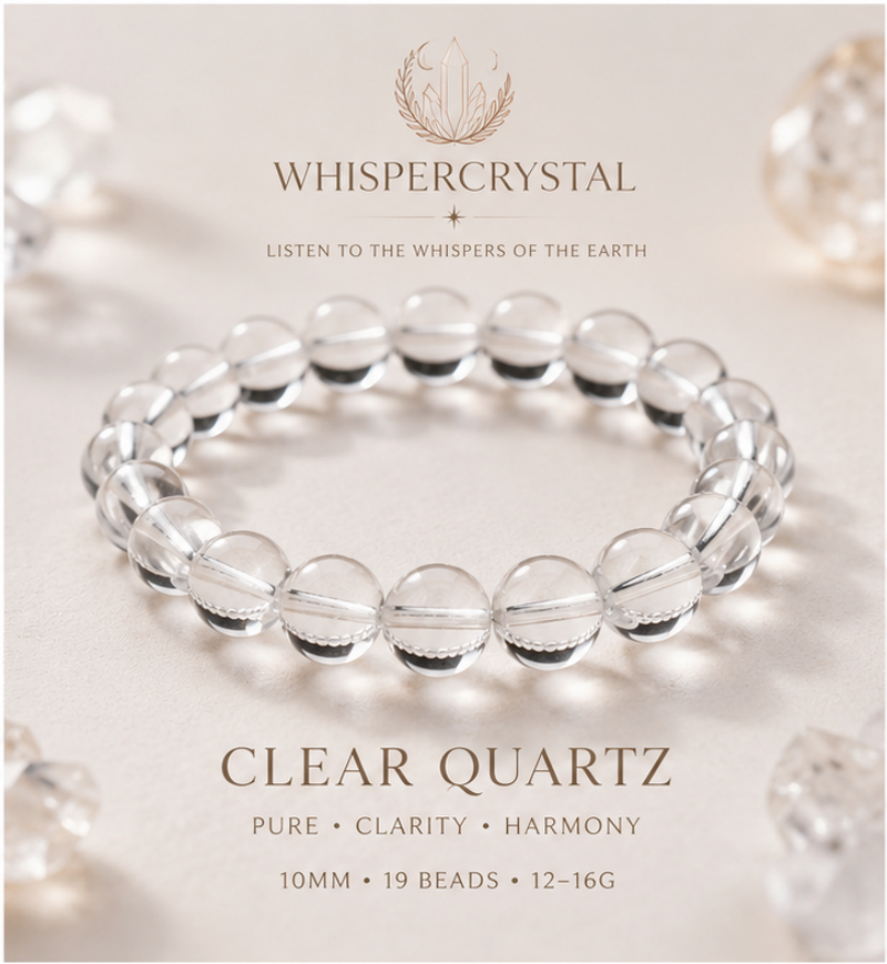 Full Clear White Crystal Single Strand Bracelets for Clarity &Amplification