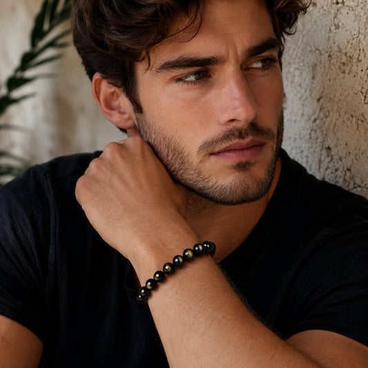 Natural_Golden_Sheen_Obsidian_Bracelet_for_Men_Women_whispercrystal_black_color_crystal_bracelet