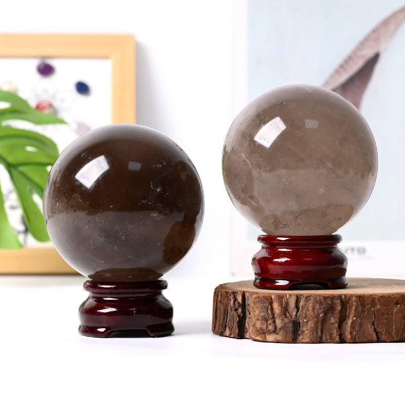 WhisperCrystal™ Natural Smoky Quartz Crystal Sphere