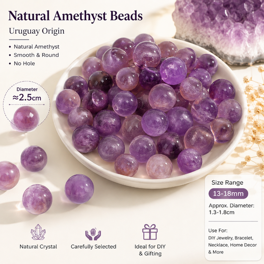 Whispercrystal-Natural Brazilian Amethyst Sphere Polished Purple Crystal Ball