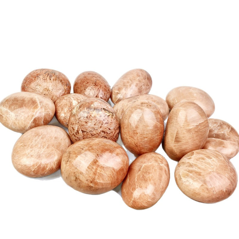 Natural Peach Moonstone Palm Stone