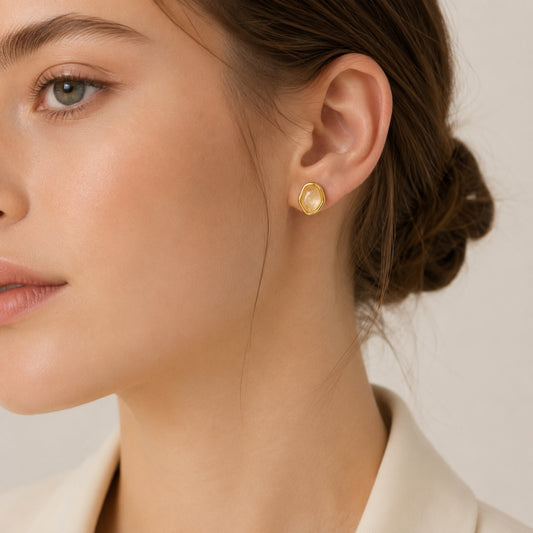 Golden Glow™ Natural Citrine Stud Earrings