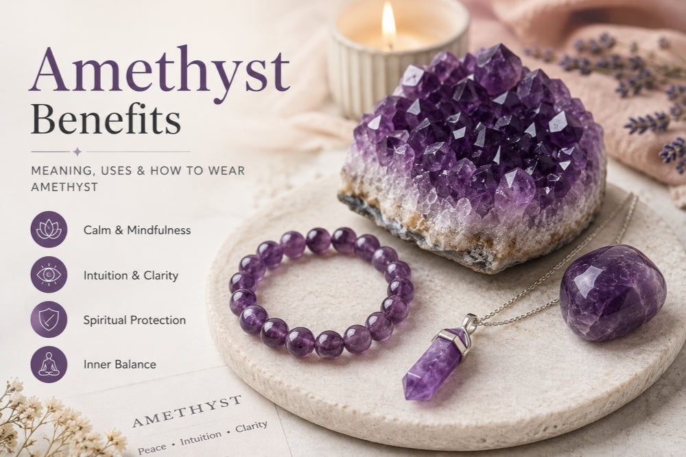 Amethyst Benefits: Meaning, Uses & How to Wear Amethyst