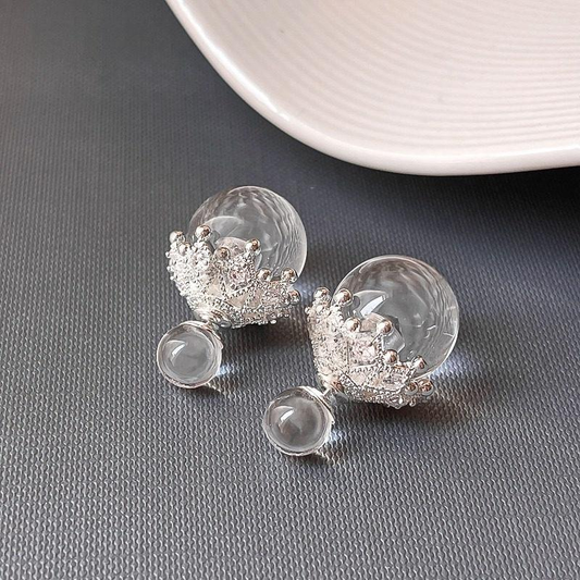 2 Ways to Wear White Crystal Earrings for women beautiful gift