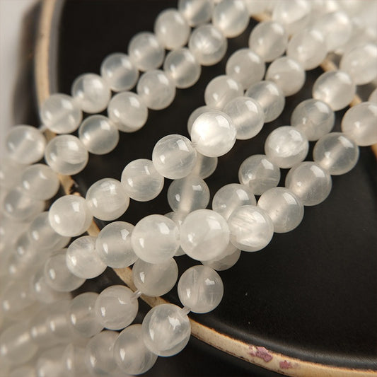 Selenite Round Beads For DIY Bracelets, Necklaces & Jewelry Making