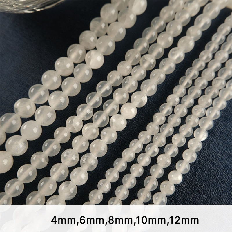 Selenite Round Beads For DIY Bracelets, Necklaces & Jewelry Making