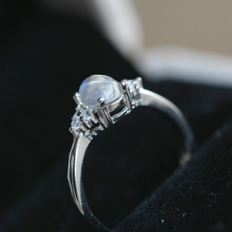 Blue Flash Moonstone Ring at WhisperCrystal