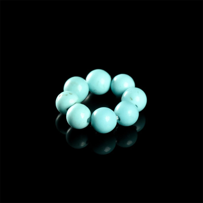 Blue Turquoise Natural Crystal Bead Ring Spacer – 8mm Gemstone Circle for DIY Bracelets & Jewelry Making from whispercrystal