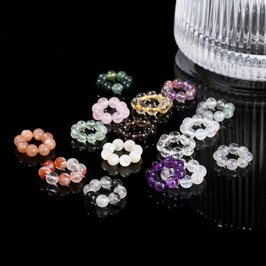 Crystal Bead Ring Spacer DIY Parts whispercrystal shop
