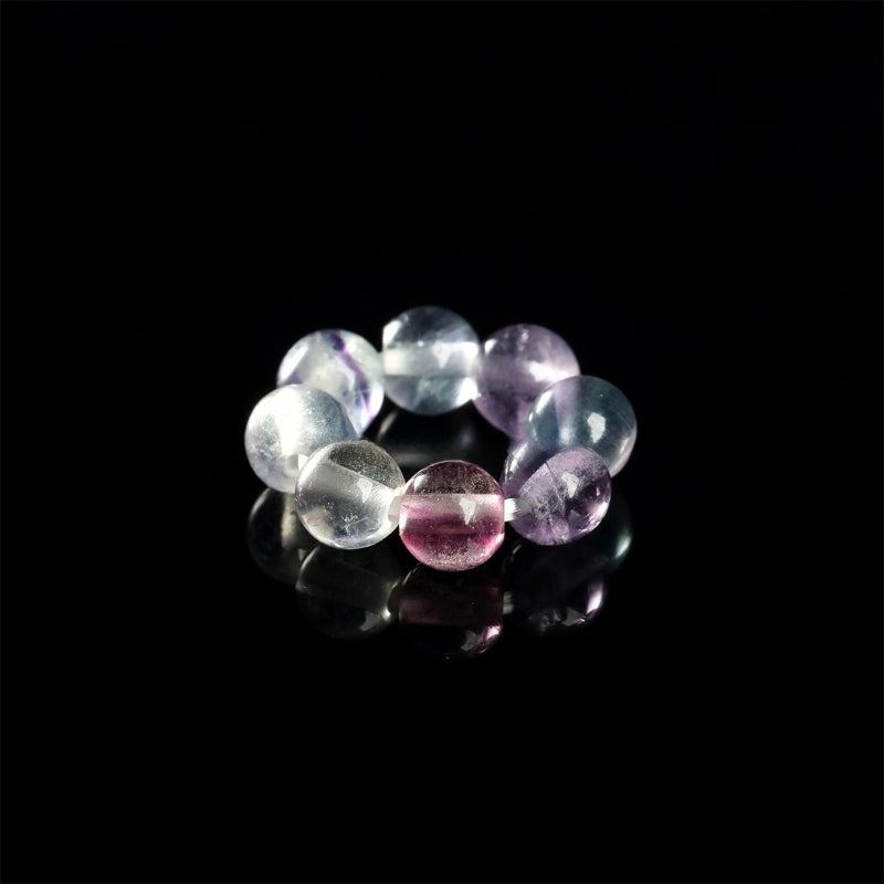 Fluorite Natural Crystal Bead Ring Spacer – 8mm Gemstone Circle for DIY Bracelets & Jewelry Making