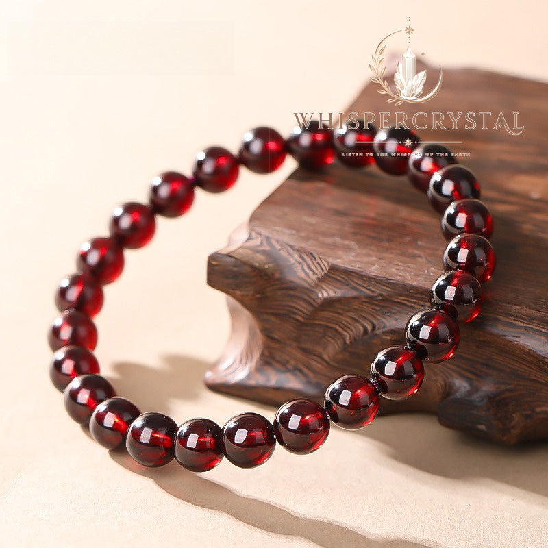 Garnet Crystal Bracelet | Natural Red Gemstone Bracelet