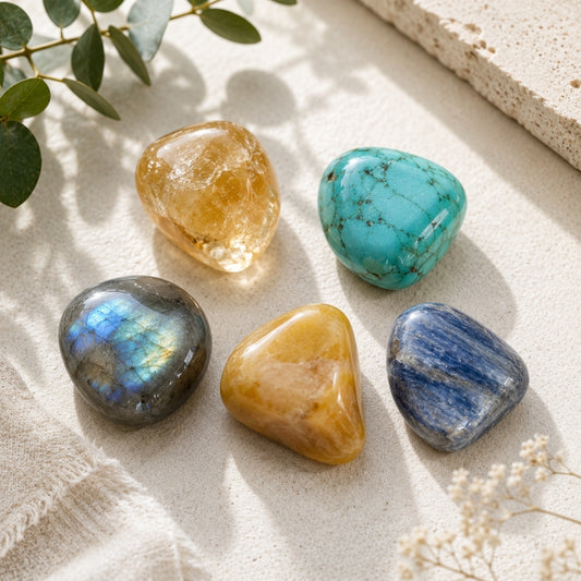 Healing_Stones_Crystals_Group_C_featuring_five_natural_polished_tumbled_gemstones