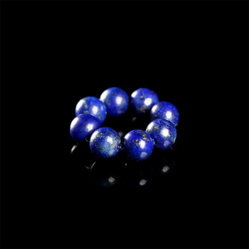 Lapis Lazuli Natural Crystal Bead Ring Spacer – 8mm Gemstone Circle for DIY Bracelets & Jewelry Making