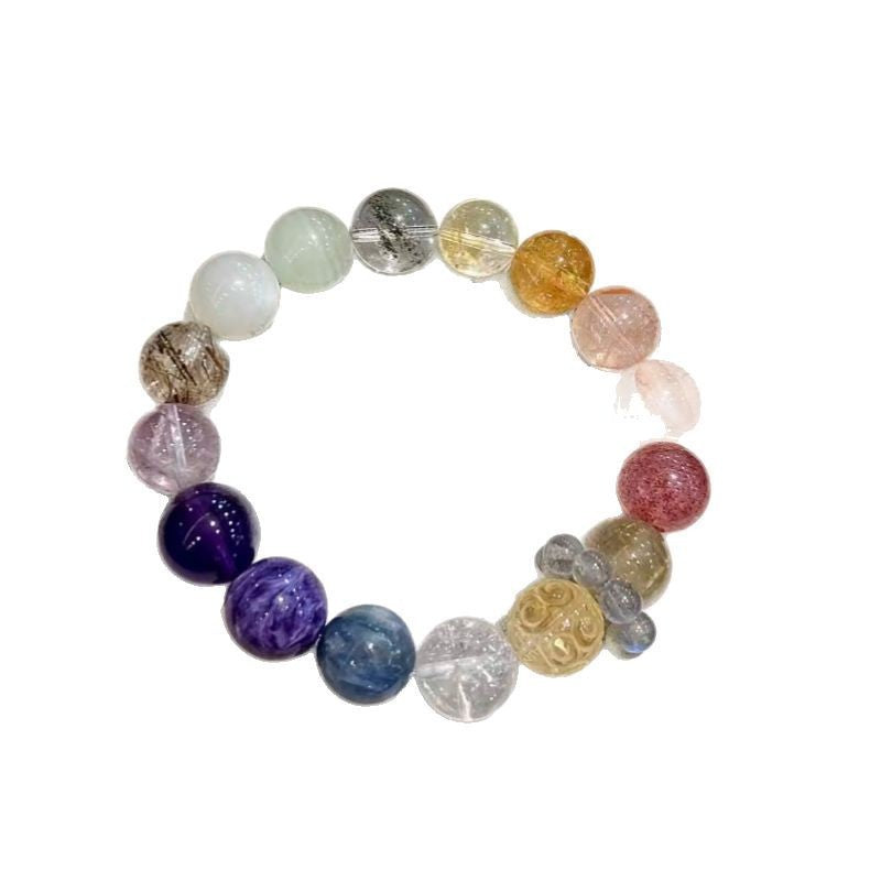 Natural Multi-Gemstone Crystal Bracelet
