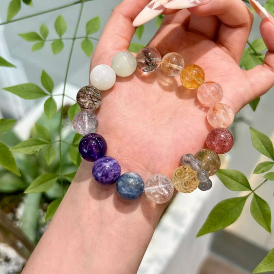 Natural Multi-Gemstone Crystal Bracelet whispercrystal