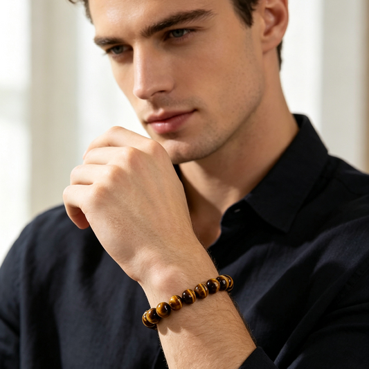 Natural Tiger Eye Bracelet for Men & Women