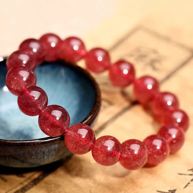 Premium Pigeon Blood Red Natural Strawberry Crystal