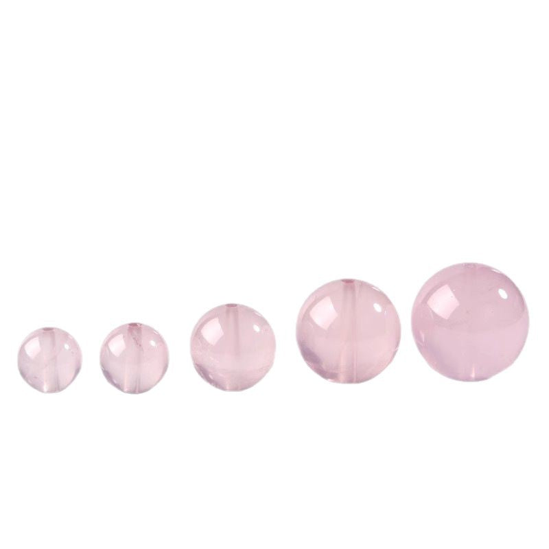 Ice Type Madagascar Rose Quartz Round Beads