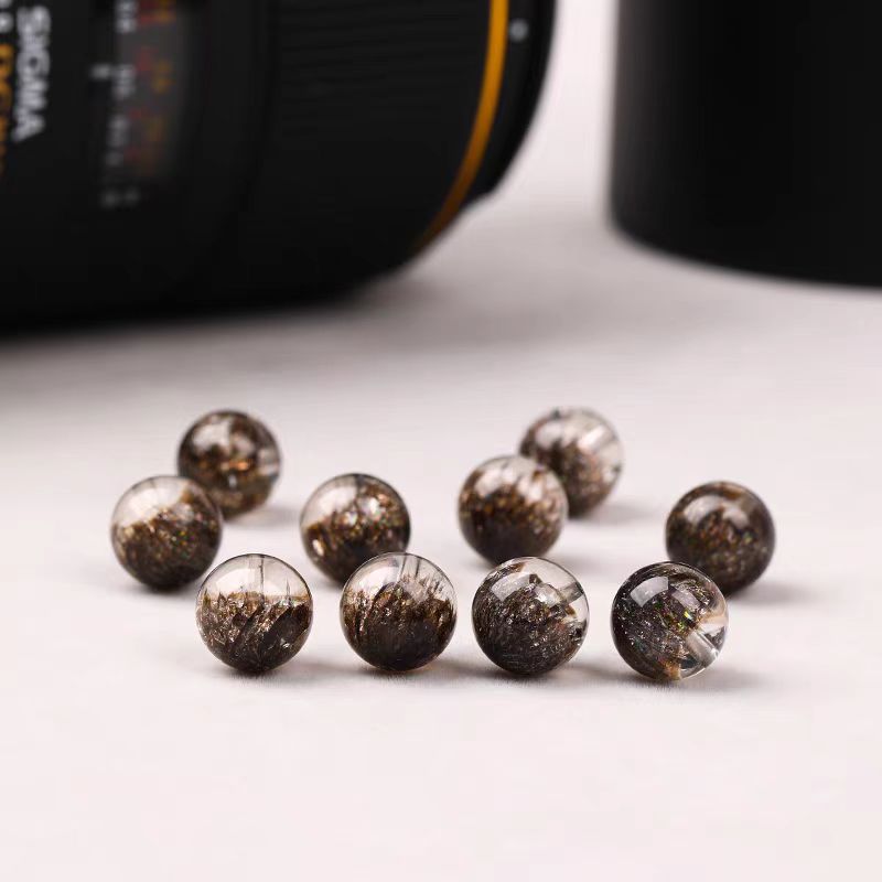 Black Rutilated Super Seven Single Beads