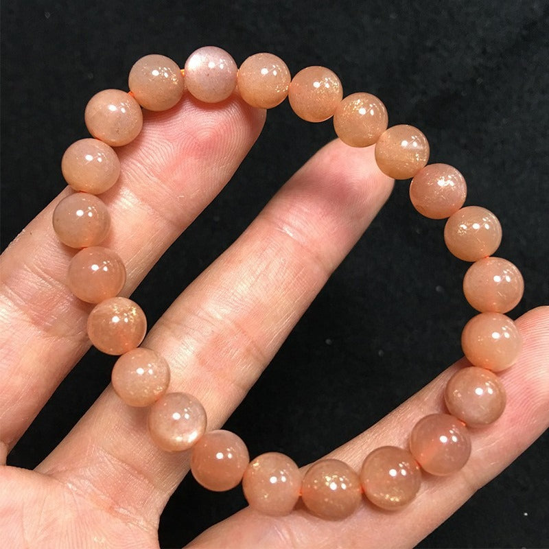 Orange Moonstone Crystal Bracelet | Healing Stone Bracelet 7–10mm
