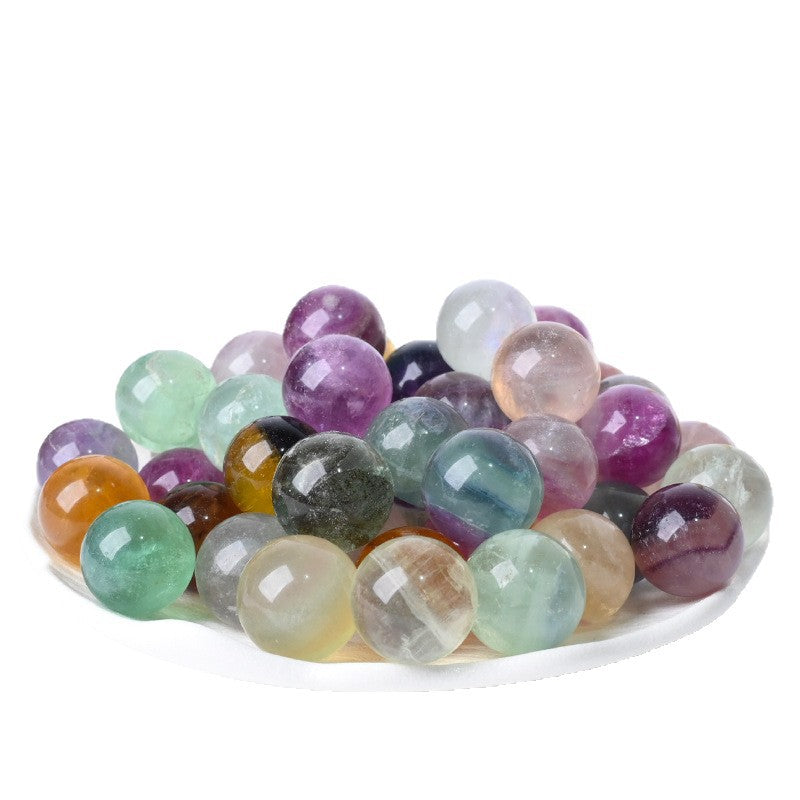 Polished natural fluorite crystal ball for home décor and crystal collections