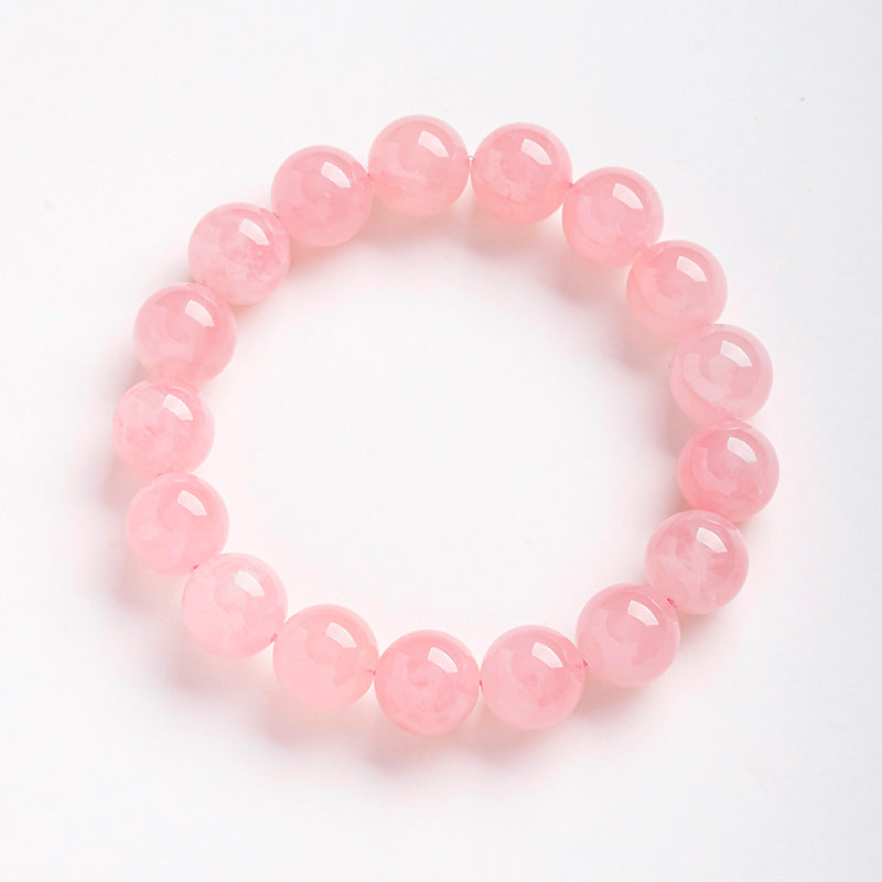 Pure Pink Grapefruit Rose Quartz Single Strand Bracelet