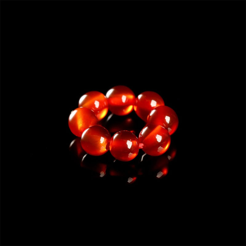 Red Agate Natural Crystal Bead Ring Spacer – 8mm Gemstone Circle for DIY Bracelets & Jewelry Making