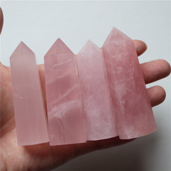 Rose Quartz Tower, Rose Quartz Point, Crystal Tower, Rose Quartz Crystal, Pink Quartz, Crystal Generator, Hexagonal Tower, Polished Crystal,