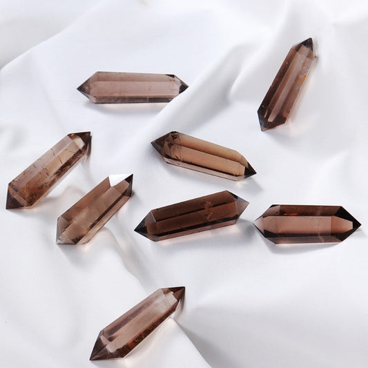 Shop WhisperCrystal™ Natural Smoky Quartz Double Terminated Crystal Points. Hand-polished hexagonal crystals ideal for DIY pendants