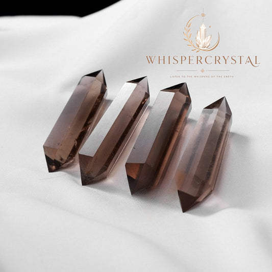 Shop WhisperCrystal™ Natural Smoky Quartz Double Terminated Crystal Points. Hand-polished hexagonal crystals ideal for DIY pendants