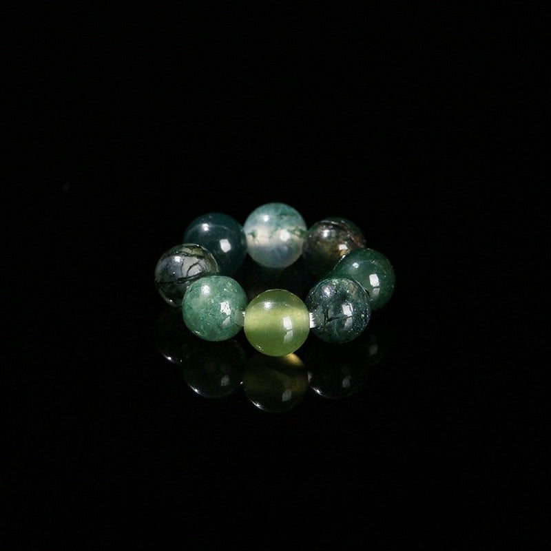 Waterweed Agate Crystal Bead Ring Spacer – 8mm Gemstone Circle for DIY Bracelets & Jewelry Making
