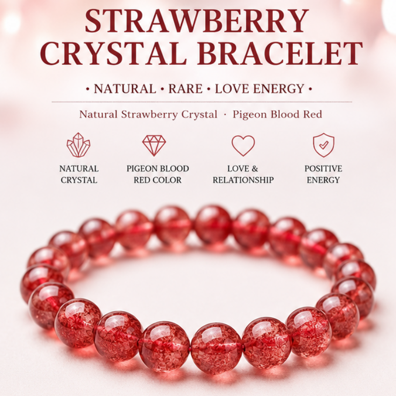 Premium Pigeon Blood Red Natural Strawberry Crystal