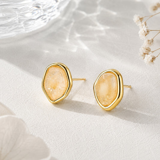 Golden Glow™ Natural Citrine Stud Earrings