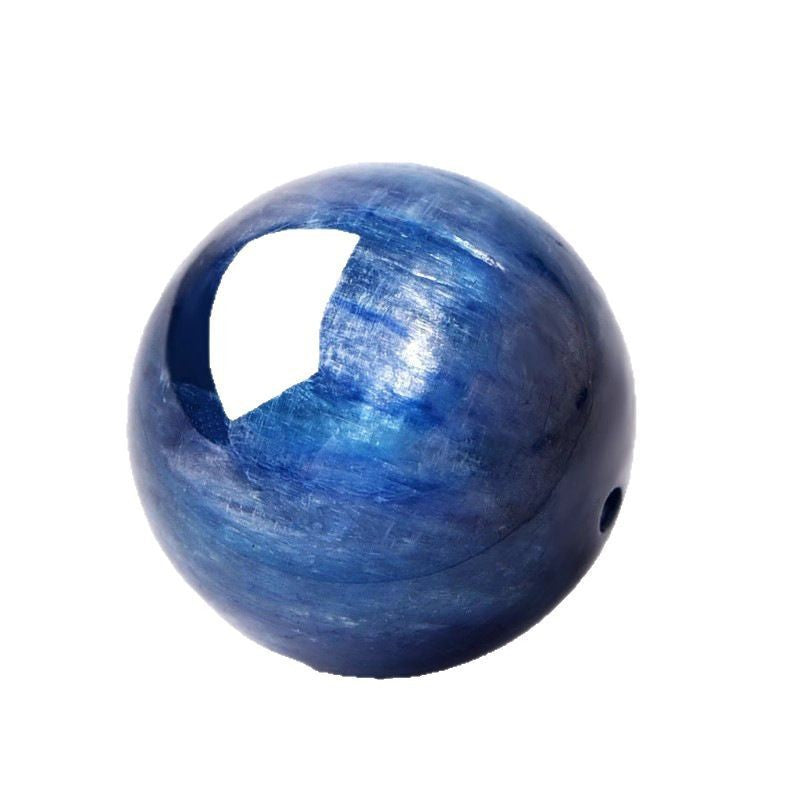 Natural Blue Kyanite Cat Eye Beads | Genuine Round Gemstone Beads for Jewelry Making