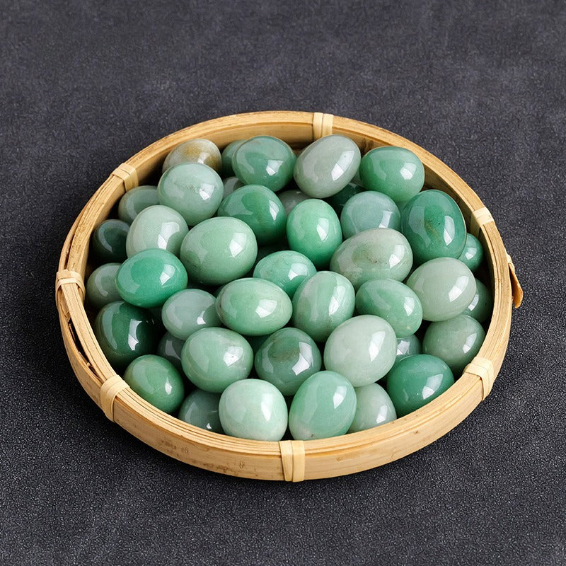 WhisperCrystal™ Healing Stones & Crystals Group A featuring five natural polished tumbled gemstones Green Aventurine