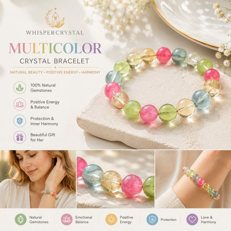 rainbow crystal bracelet​