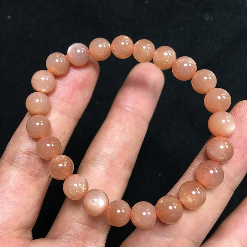WhisperCrystal™ Natural Orange Moonstone Crystal Bracelet – Healing Stone Bracelet | Crystal Energy Bracelets (7–10mm)