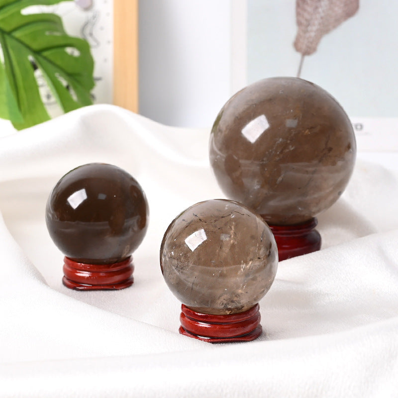 WhisperCrystal™ Natural Smoky Quartz Crystal Sphere