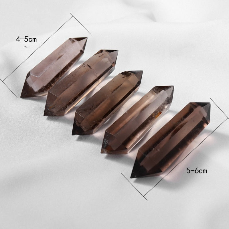 WhisperCrystal™ Unique Smoky Quartz Double Terminated Crystal Point | 4–6cm
