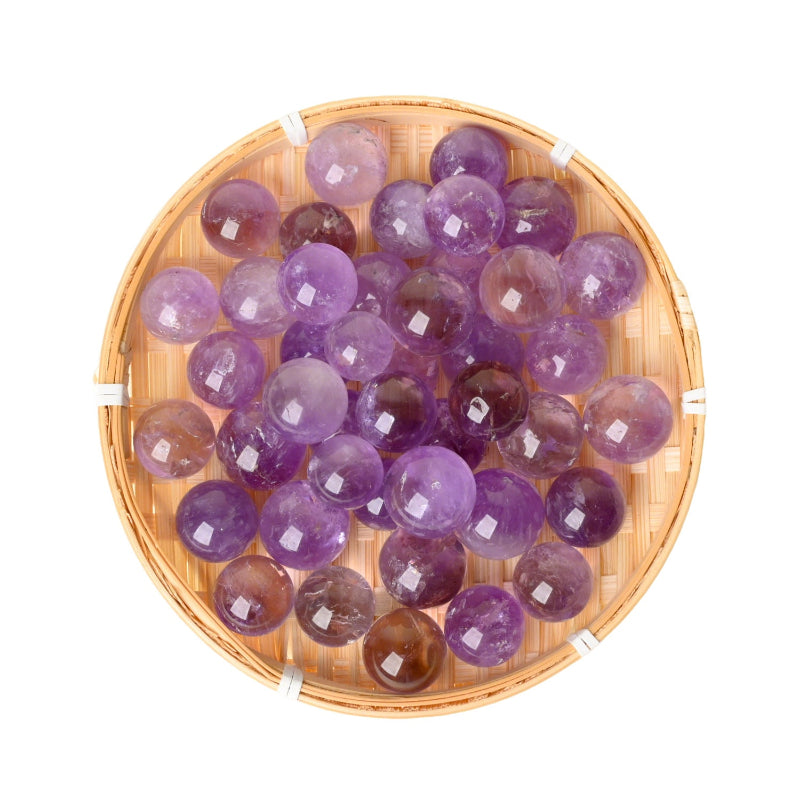 Whispercrystal-Natural Brazilian Amethyst Sphere  Polished Purple Crystal Ball
