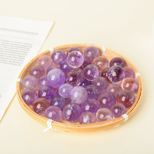 Whispercrystal-Natural Brazilian Amethyst Sphere  Polished Purple Crystal Ball