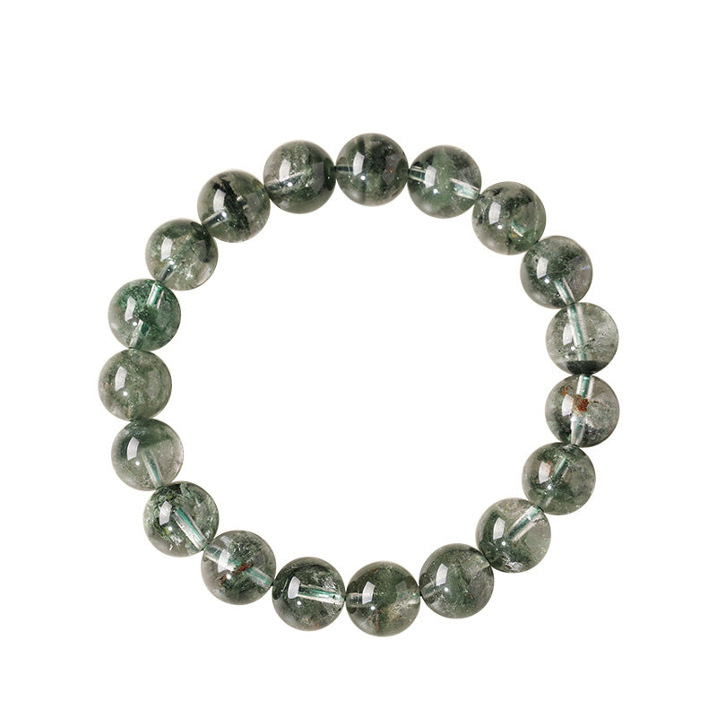 whispercrystal-Starlight_Green_Phantom_Round_Bead_Bracelet