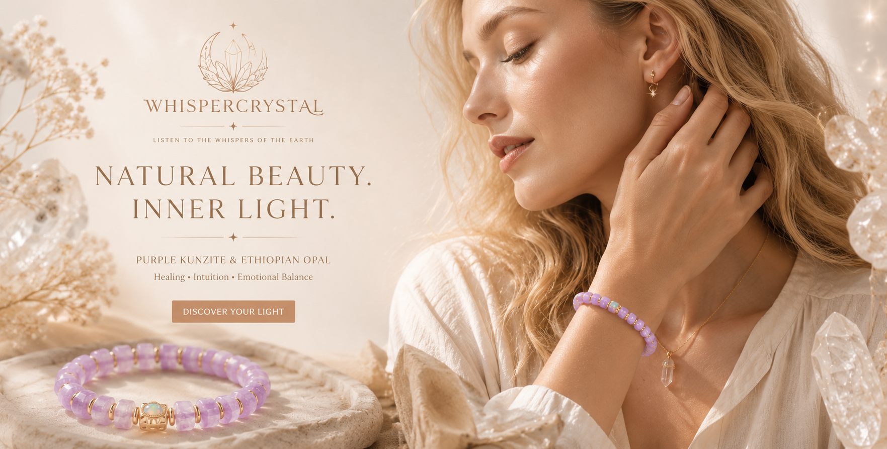 Natural Amethyst Flat Bead Single Strand Bracelet