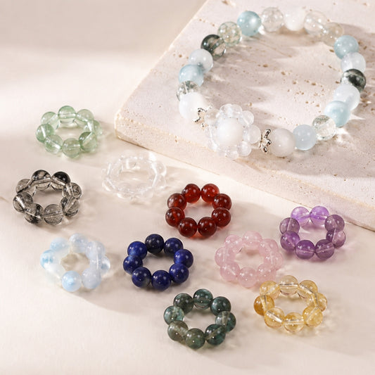 Crystal Bead Ring Spacer DIY Parts whispercrystal shop